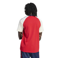adidas Arsenal Originals T-Shirt Rood Wit Donkerblauw