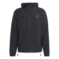 adidas Real Madrid Tiro Travel Trainingsjack Zwart