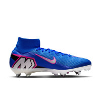 Nike Zoom Mercurial Superfly 10 Elite Iron Stud Football Boots (SG) Pro Player Blue White Hot Pink