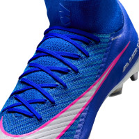 Nike Zoom Mercurial Superfly 10 Elite Iron Stud Football Boots (SG) Pro Player Blue White Hot Pink