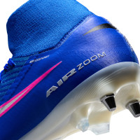 Nike Zoom Mercurial Superfly 10 Elite Iron Stud Football Boots (SG) Pro Player Blue White Hot Pink