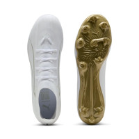 PUMA Ultra 6 Match Grass/Artificial Grass Football Boots (MG) White Gold