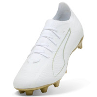 PUMA Ultra 6 Match Grass/Artificial Grass Football Boots (MG) White Gold