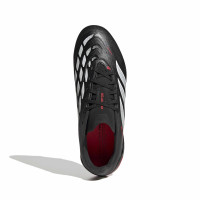 adidas Predator League Gras Voetbalschoenen (FG) Kids Zwart Wit Rood