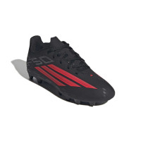 adidas F50 Club Grass/Artificial Grass Football Boots (MG) Kids Black Red Dark Grey