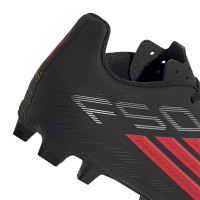 adidas F50 Club Grass/Artificial Grass Football Boots (MG) Kids Black Red Dark Grey