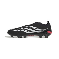 adidas Predator League Veterloze Gras Voetbalschoenen (FG) Zwart Wit Rood