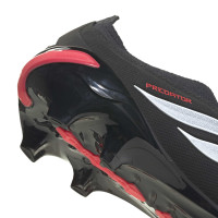 adidas Predator League Veterloze Gras Voetbalschoenen (FG) Zwart Wit Rood
