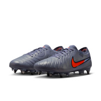 Nike Tiempo Legend 10 Elite Iron Nop Football Boots (SG) Pro Player Light Blue Bright Red Black