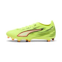 PUMA Ultra 6 Pro Grass/Artificial Grass Football Boots (MG) Neon Yellow Red Black