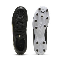 PUMA King 20 Match Gras / Kunstgras Voetbalschoenen (MG) Zwart Wit Goud