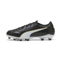PUMA King 20 Match Gras / Kunstgras Voetbalschoenen (MG) Zwart Wit Goud