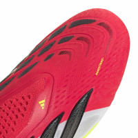 adidas Predator Elite Veterloze Kunstgras Voetbalschoenen (AG) Rood Wit Zwart