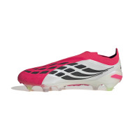 adidas Predator Elite Veterloze Gras Voetbalschoenen (FG) Rood Wit Zwart
