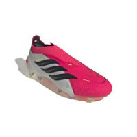 adidas Predator Elite Veterloze Gras Voetbalschoenen (FG) Rood Wit Zwart