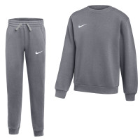 Nike Park 26 Fleece Crew Jogging Suit Kids Dark Grey White