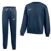 Nike Park 26 Fleece Crew Jogging Suit Kids Dark Blue White