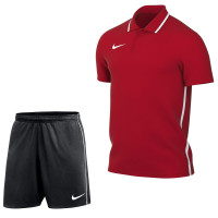 Nike Dri-FIT Park 26 Polo Training Set Red Black