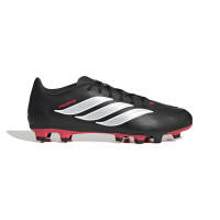 adidas Predator Club Gras / Kunstgras Voetbalschoenen (MG) Zwart Wit Rood
