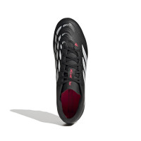 adidas Predator Club Gras / Kunstgras Voetbalschoenen (MG) Zwart Wit Rood