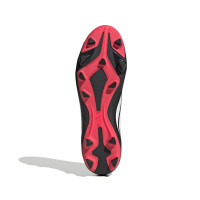 adidas Predator Club Gras / Kunstgras Voetbalschoenen (MG) Zwart Wit Rood