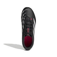 adidas Predator Club Gras / Kunstgras Voetbalschoenen (MG) Kids Zwart Wit Rood