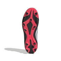 adidas Predator Club Gras / Kunstgras Voetbalschoenen (MG) Kids Zwart Wit Rood