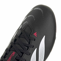 adidas Predator Club Gras / Kunstgras Voetbalschoenen (MG) Kids Zwart Wit Rood