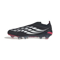 adidas Predator Elite Veterloze Gras Voetbalschoenen (FG) Zwart Wit Rood
