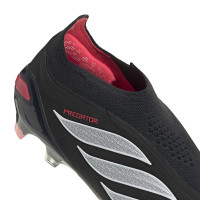 adidas Predator Elite Veterloze Gras Voetbalschoenen (FG) Zwart Wit Rood