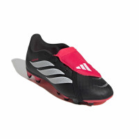 adidas Predator Club FT Gras / Kunstgras Voetbalschoenen (MG) Kids Zwart Wit Rood