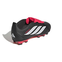 adidas Predator Club FT Gras / Kunstgras Voetbalschoenen (MG) Kids Zwart Wit Rood
