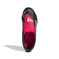 adidas Predator Club FT Gras / Kunstgras Voetbalschoenen (MG) Kids Zwart Wit Rood