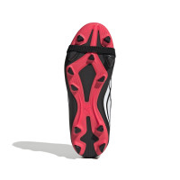 adidas Predator Club FT Gras / Kunstgras Voetbalschoenen (MG) Kids Zwart Wit Rood