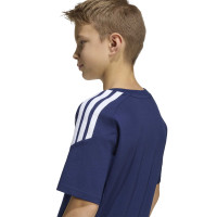 adidas Tiro 26 League Casual T-Shirt Kids Donkerblauw Wit