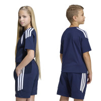 adidas Tiro 26 League Casual T-Shirt Kids Donkerblauw Wit