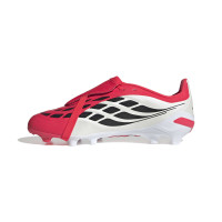 adidas Predator League FT Gras Voetbalschoenen (FG) Kids Rood Wit Zwart