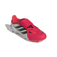 adidas Predator League FT Gras Voetbalschoenen (FG) Kids Rood Wit Zwart