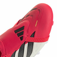 adidas Predator League FT Gras Voetbalschoenen (FG) Kids Rood Wit Zwart
