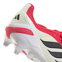adidas Predator League FT Gras Voetbalschoenen (FG) Kids Rood Wit Zwart