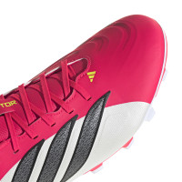 adidas Predator Club Gras / Kunstgras Voetbalschoenen (MG) Rood Wit Zwart