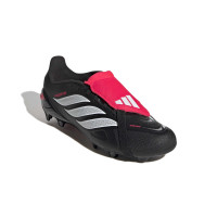 adidas Predator League FT Gras Voetbalschoenen (FG) Kids Zwart Wit Rood