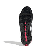 adidas Predator League FT Gras Voetbalschoenen (FG) Kids Zwart Wit Rood