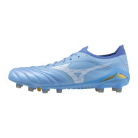 Mizuno Morelia Neo IV Beta Elite Gras Voetbalschoenen (FG) Blauw Grijs Goud