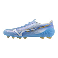 Mizuno Alpha III Elite Gras Voetbalschoenen (FG) Blauw Wit Goud