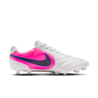 Nike Tiempo Ligera Pro Gras Voetbalschoenen (FG) Wit Blauw Felroze