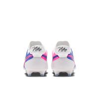 Nike Tiempo Ligera Pro Gras Voetbalschoenen (FG) Wit Blauw Felroze