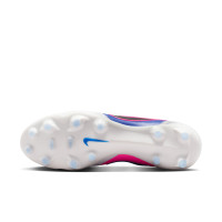 Nike Tiempo Ligera Pro Gras Voetbalschoenen (FG) Wit Blauw Felroze