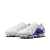 Nike Tiempo Maestro Academy Gras / Kunstgras Voetbalschoenen (MG) Wit Blauw Felroze