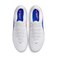 Nike Tiempo Maestro Academy IJzeren-Nop Voetbalschoenen (SG) Anti-Clog Wit Blauw Felroze